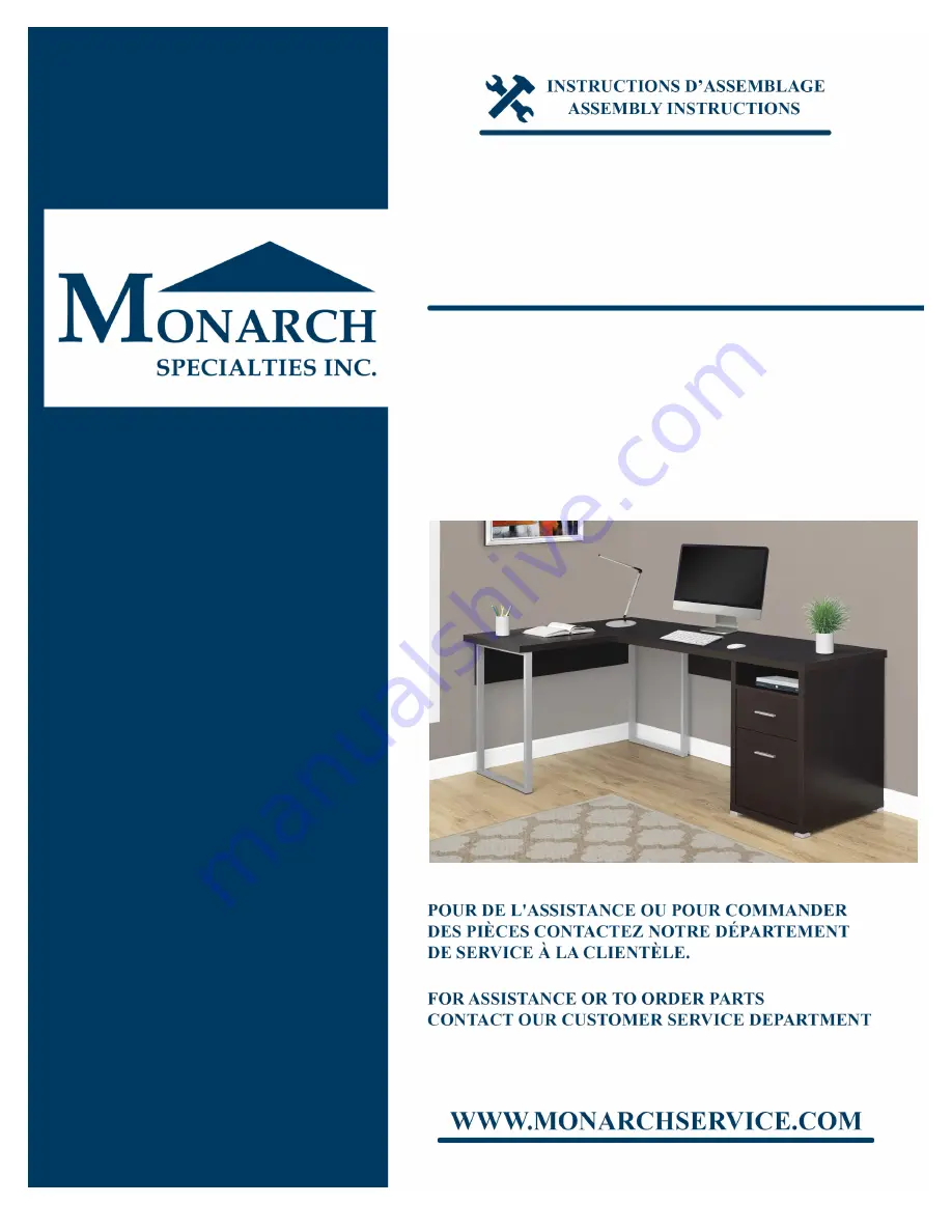 Monarch I 7356 Assembly Instructions Manual Download Page 1