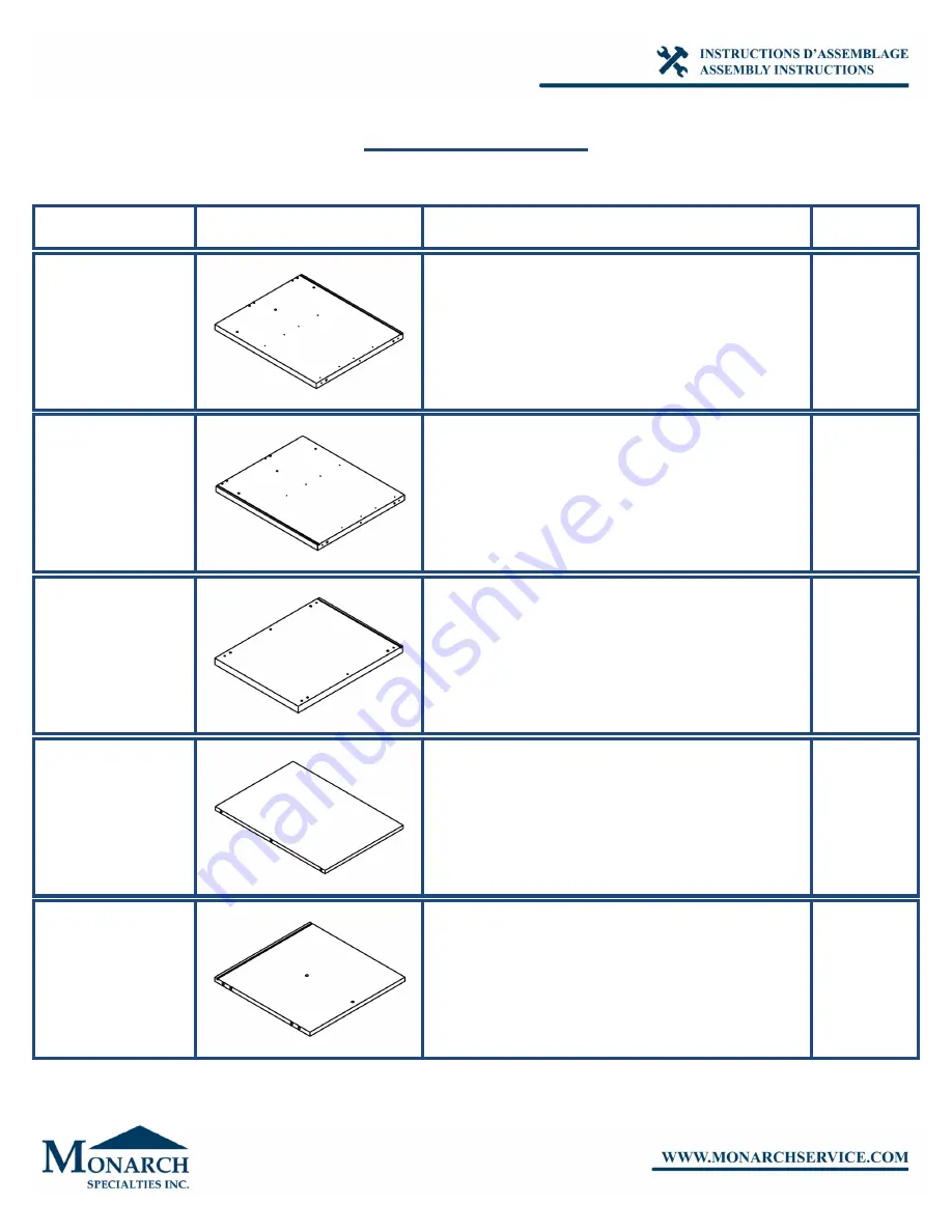 Monarch I 7356 Assembly Instructions Manual Download Page 2