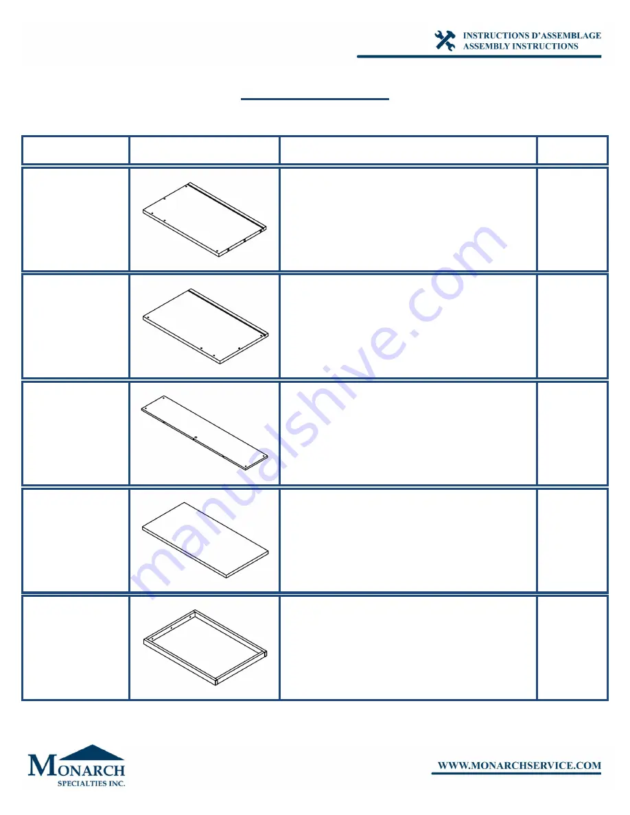 Monarch I 7356 Assembly Instructions Manual Download Page 5