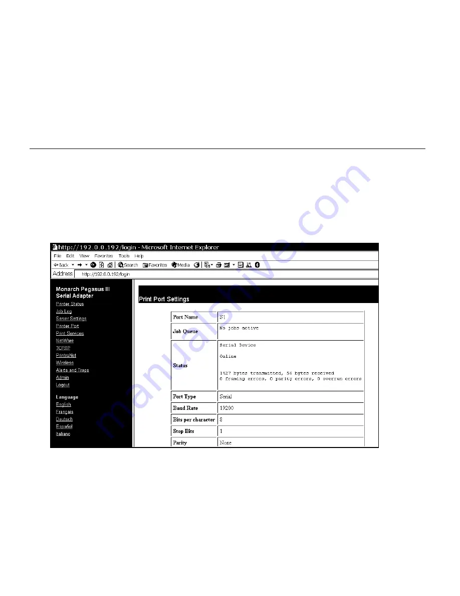 Monarch Monarch 9433 SNP System Administrator Manual Download Page 38