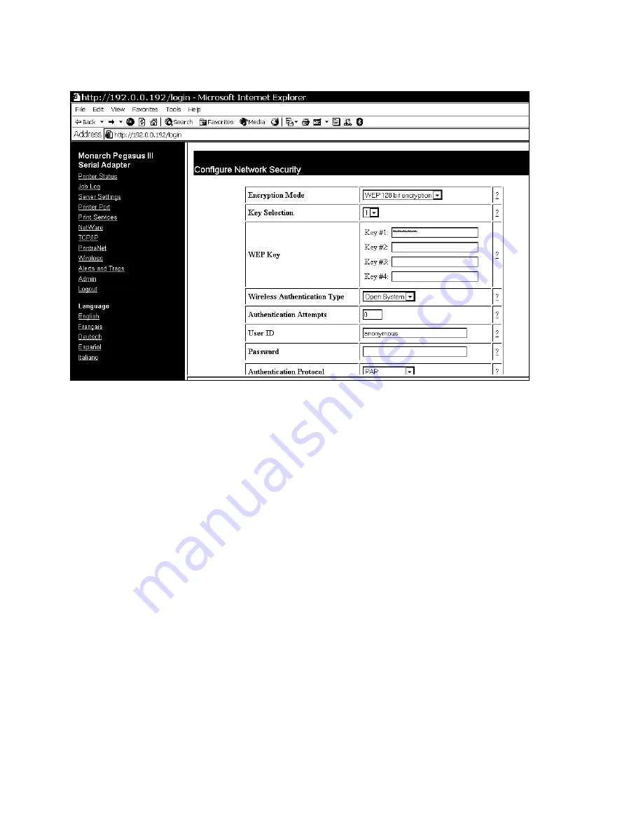 Monarch Monarch 9433 SNP System Administrator Manual Download Page 55