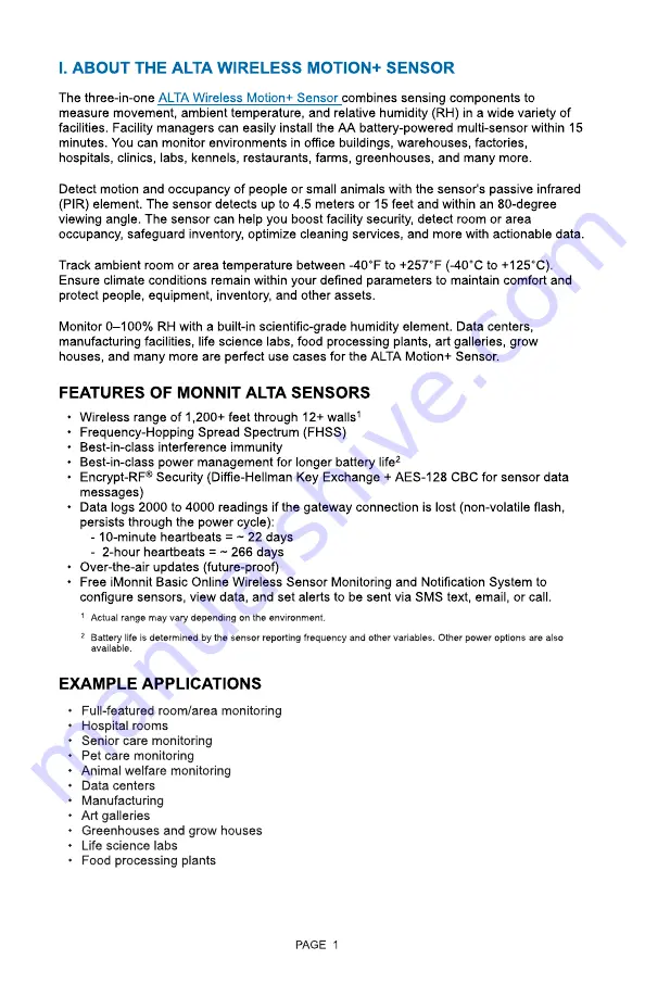 Monnit ALTA Motion+ User Manual Download Page 3