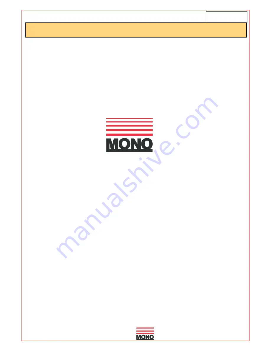 Mono OMEGA PLUS Operating And Maintenance Manual Download Page 44