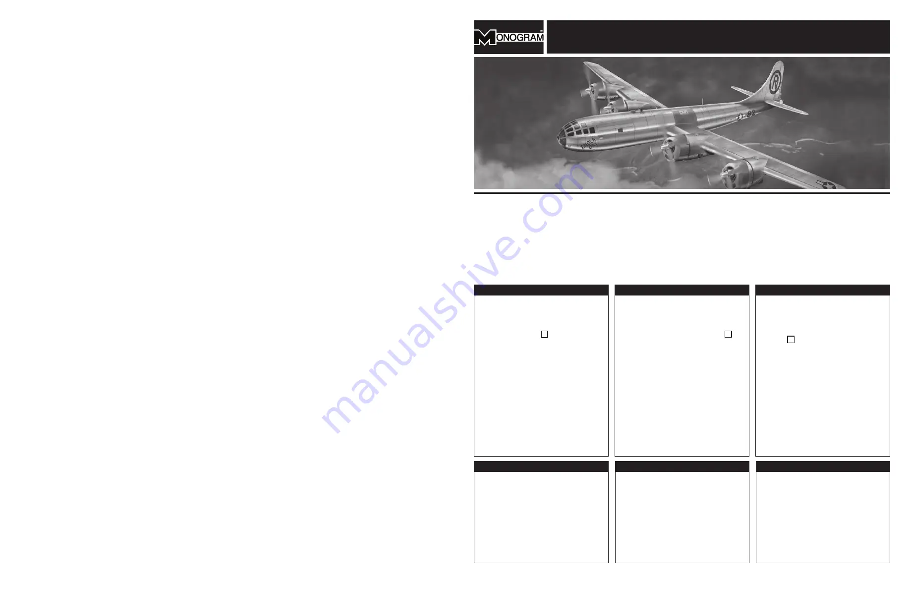 Monogram B-29 Superfortress Скачать руководство пользователя страница 1