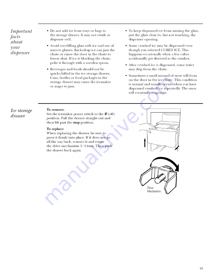 Monogram Monogram 197D3359PO02 Owner'S Manual Download Page 19