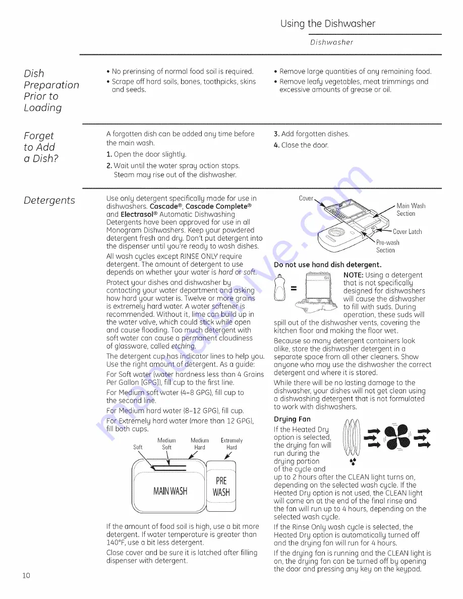 Monogram Monogram ZBD8900PII Owner'S Manual Download Page 10