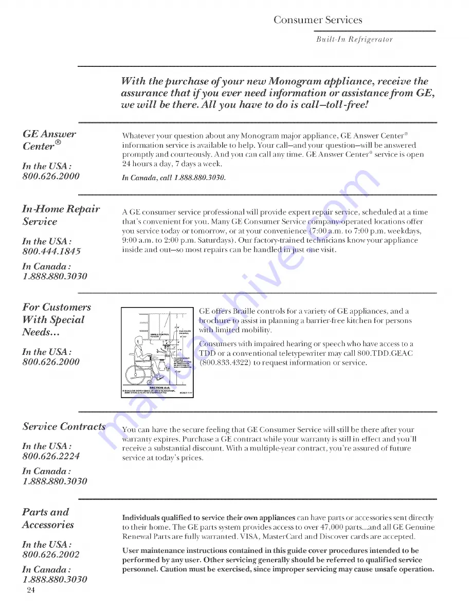 Monogram Monogram ZISB360DRC Use And Care Manual Download Page 24