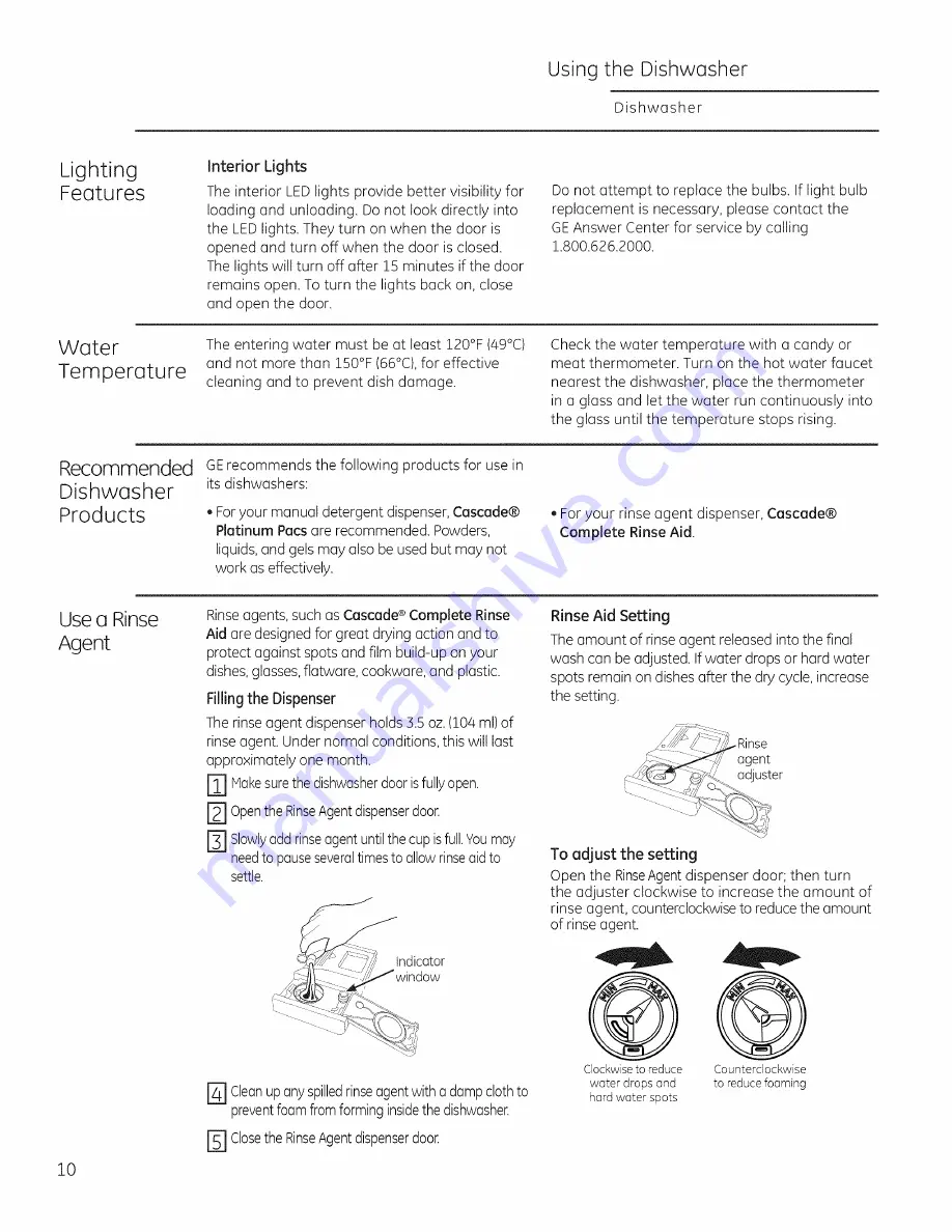 Monogram ZDT800 Owner'S Manual Download Page 10