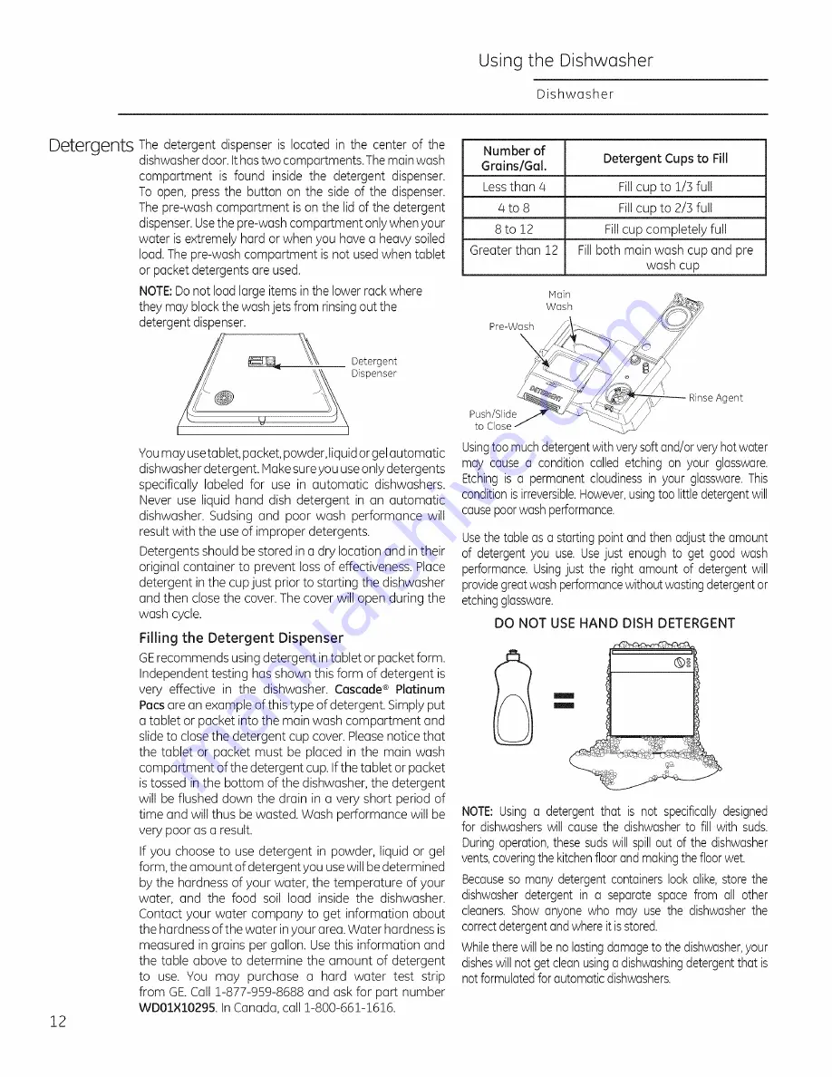 Monogram ZDT800 Owner'S Manual Download Page 12