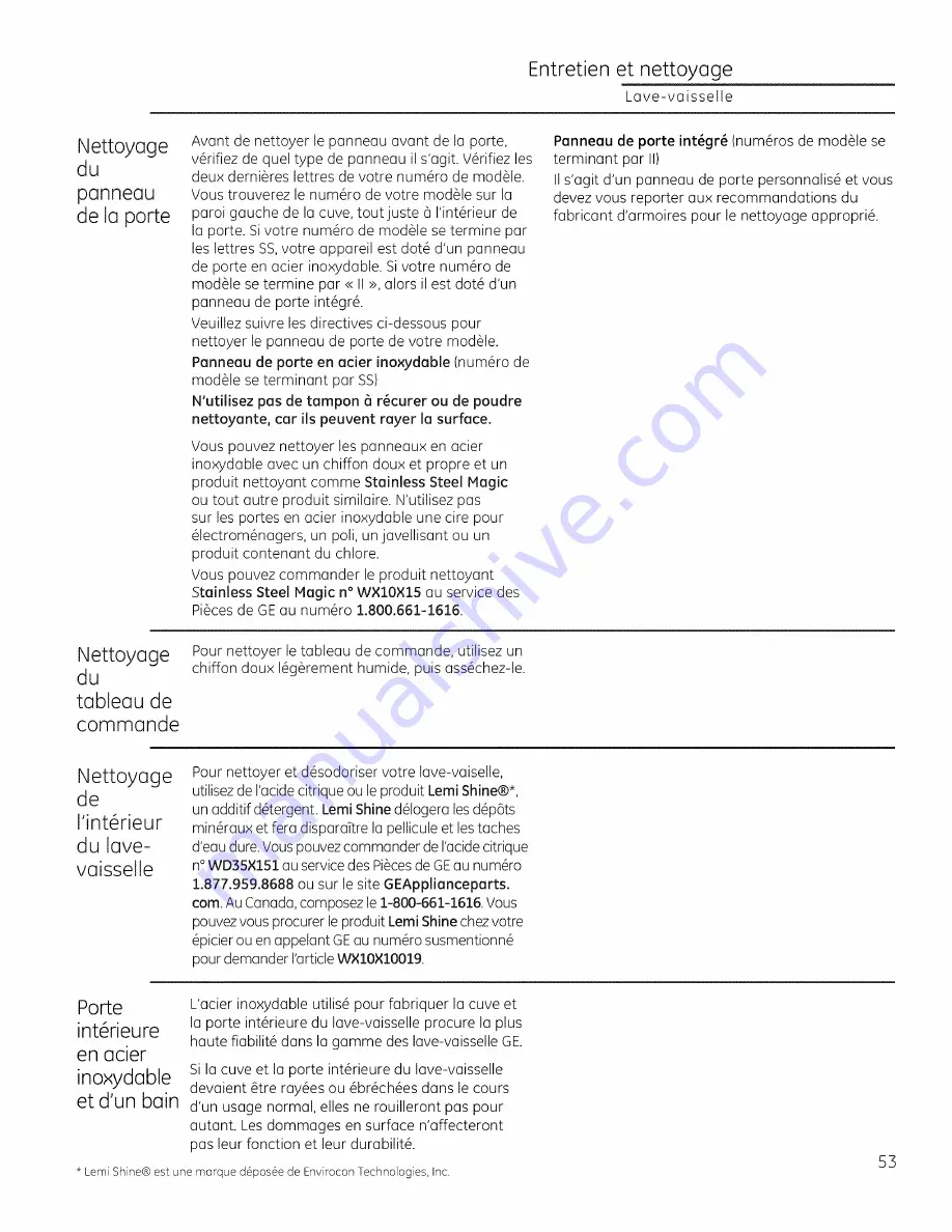 Monogram ZDT800 Скачать руководство пользователя страница 53