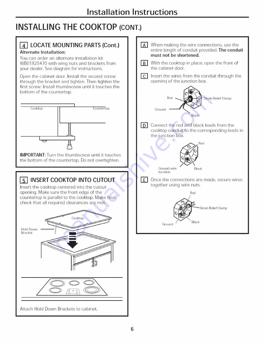 Monogram ZEU36K Installation Instructions Manual Download Page 6