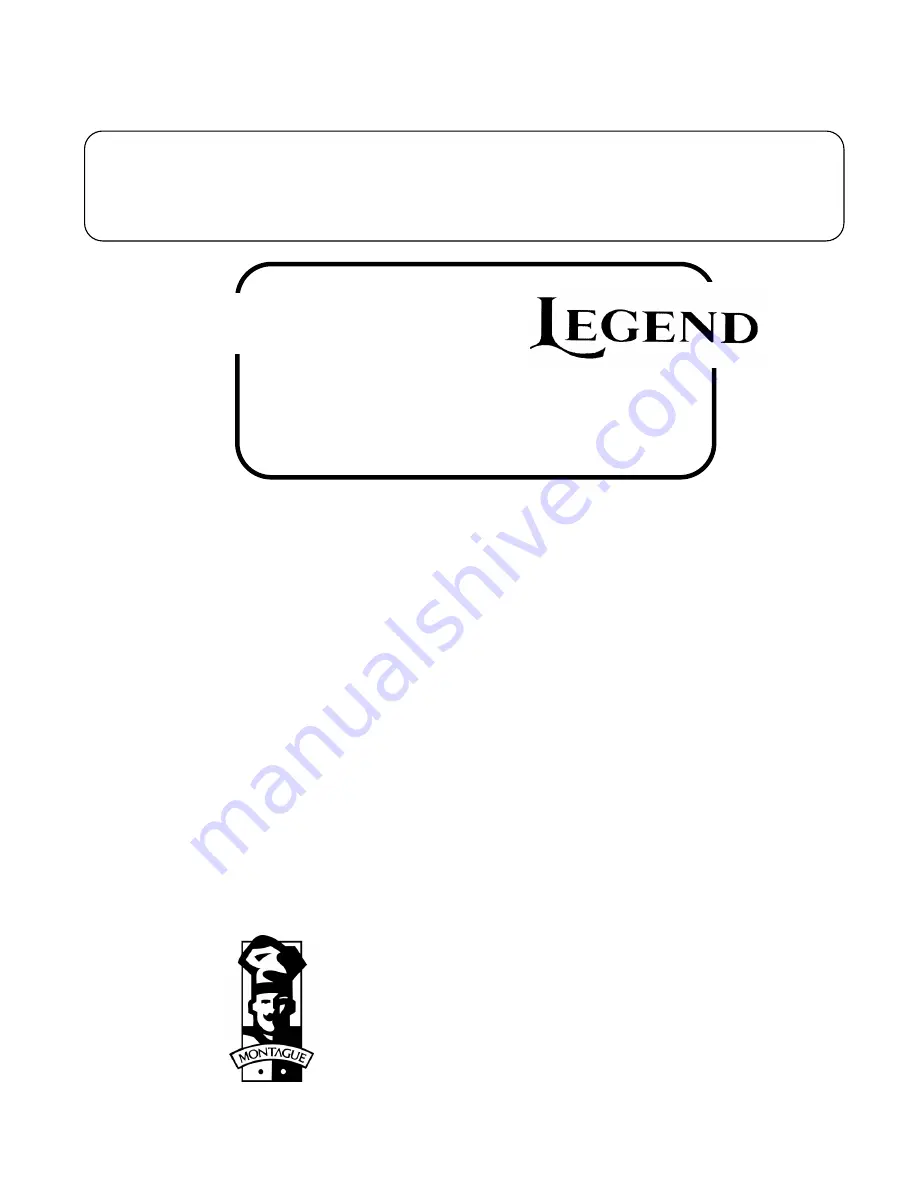 MONTAGUE Legend UF-24C Instruction Manual Download Page 1