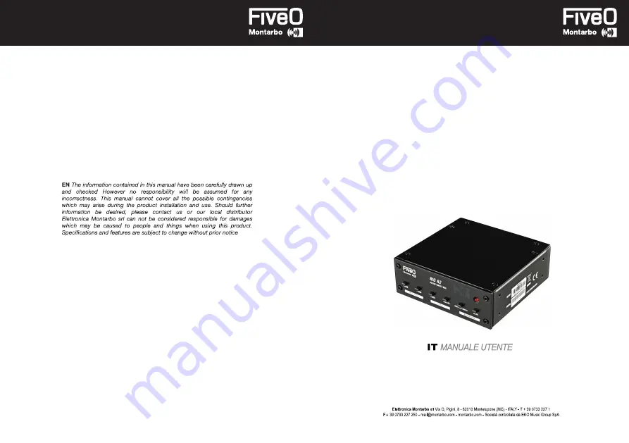 Montarbo FiveO RIO A2 Owner'S Manual Download Page 11