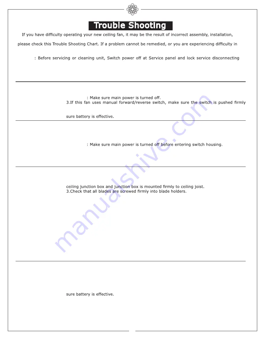 Monte Carlo Fan Company 3AMR60 D Series Owner'S Manual And Installation Manual Download Page 10