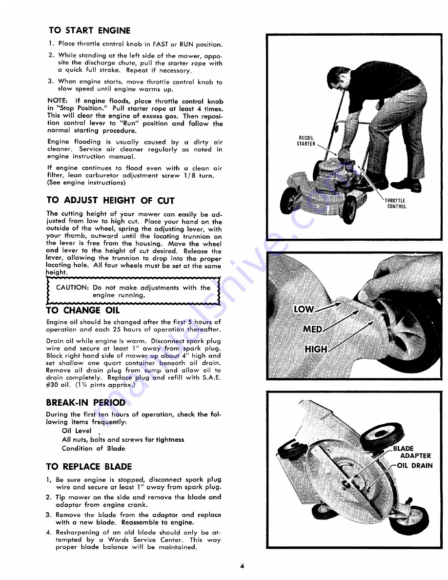 Montgomery Ward ZYJ-120A Owner'S Manual And Parts List Download Page 4