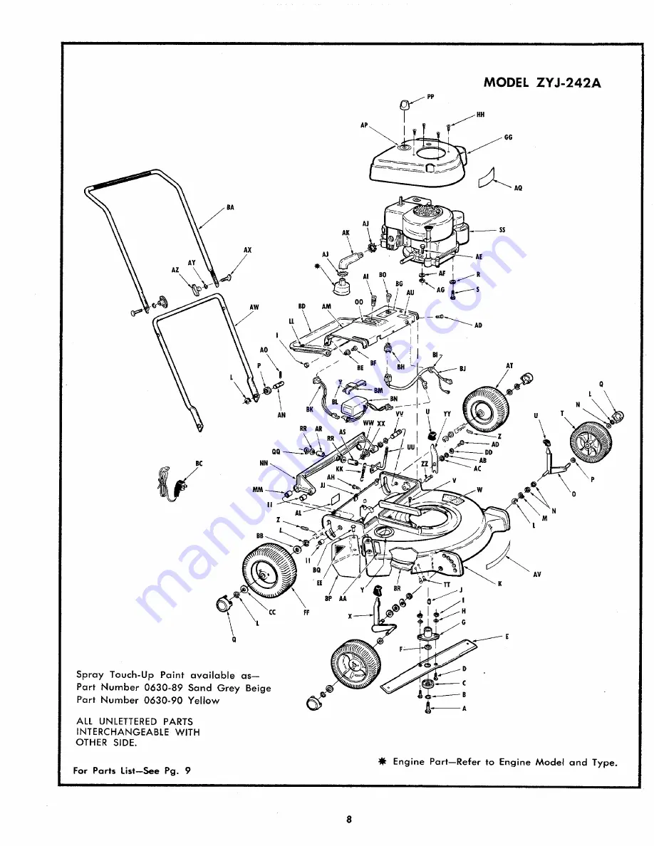 Montgomery Ward ZYJ-242A Owner'S Manual And Parts List Download Page 8