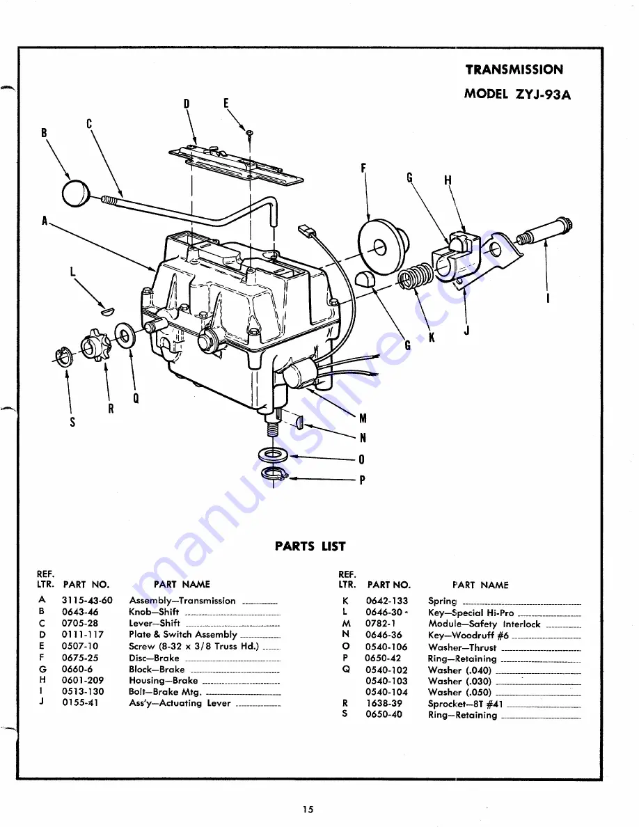 Montgomery Ward ZYJ-93A Owner'S Manual And Parts List Download Page 15