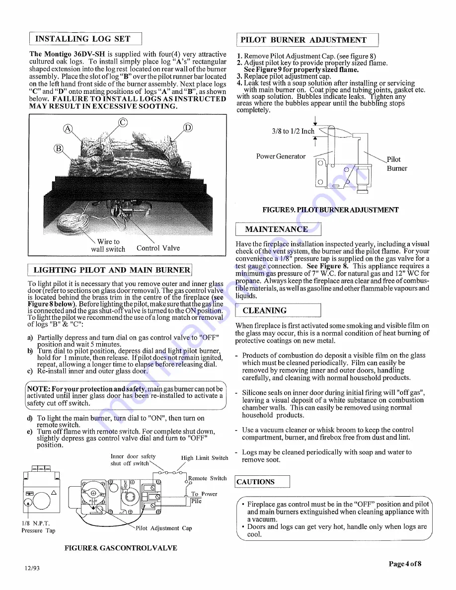 Montigo 36 Super Hot Installing And Operating Instructions Download Page 4