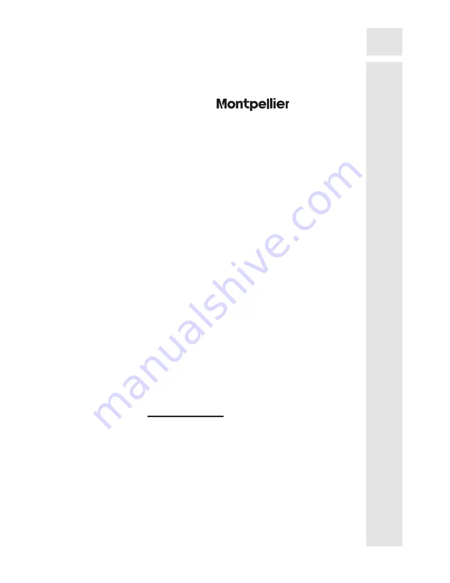 montpellier MFF183ADX Installation And Operating Manual Download Page 3