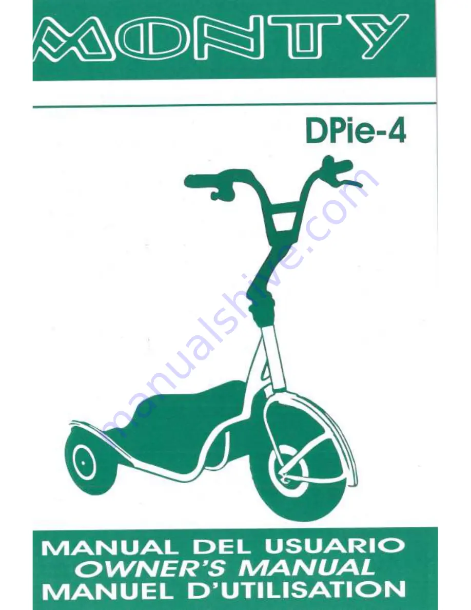 Monty e-bike DPie-4 Owner'S Manual Download Page 1