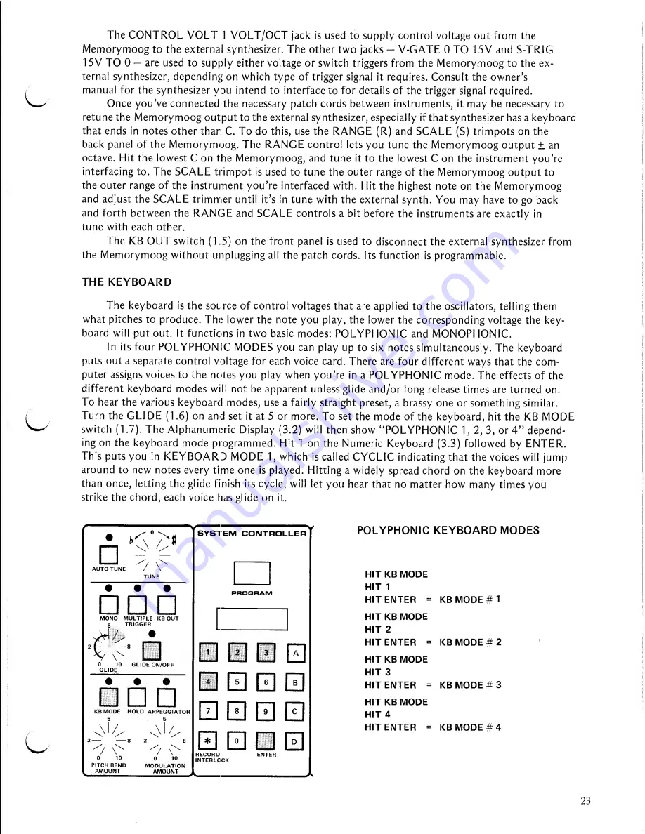 Moog Memorymoog 345 Owner'S And Service Manual Download Page 27