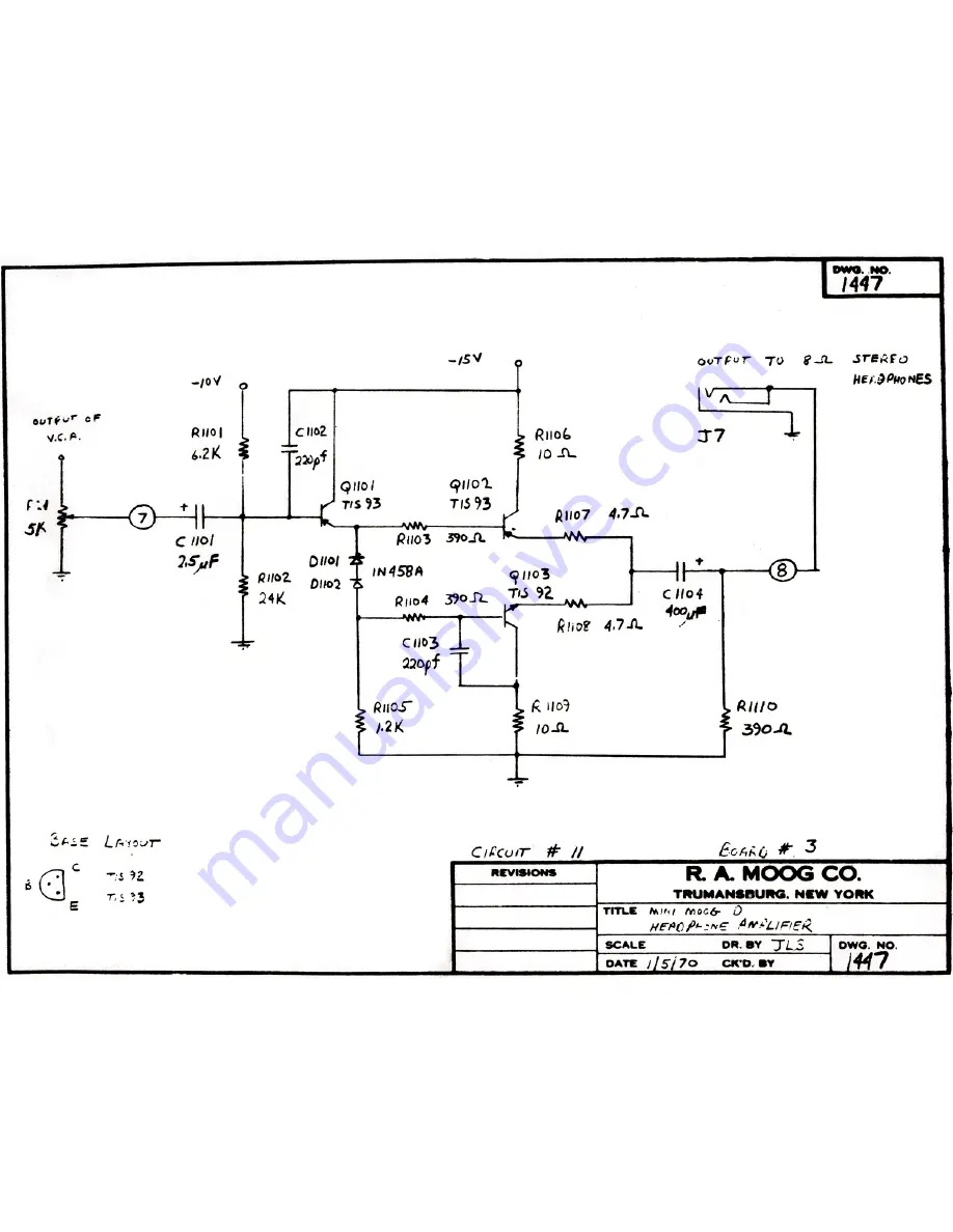 Moog Minimoog 204D Service Manual Download Page 35