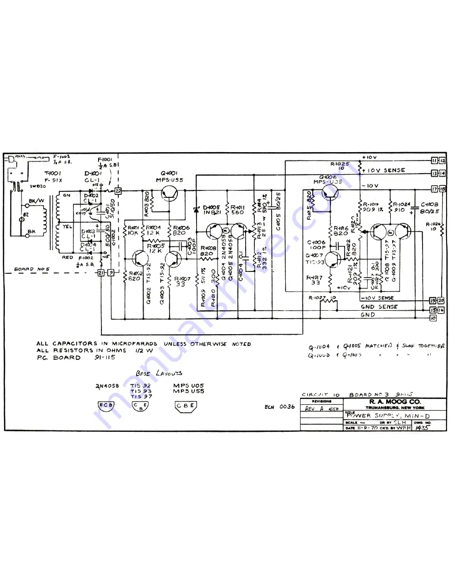 Moog Minimoog 204D Service Manual Download Page 42