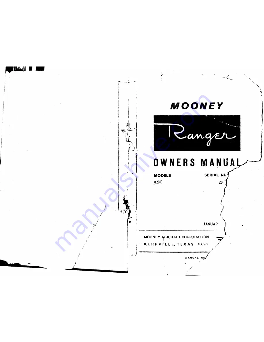 Mooney Ranger M20C Owner'S Manual Download Page 1