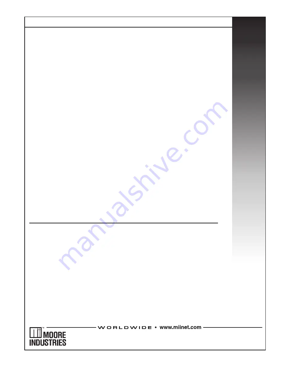 Moore Industries DPS 240 Manual Download Page 11