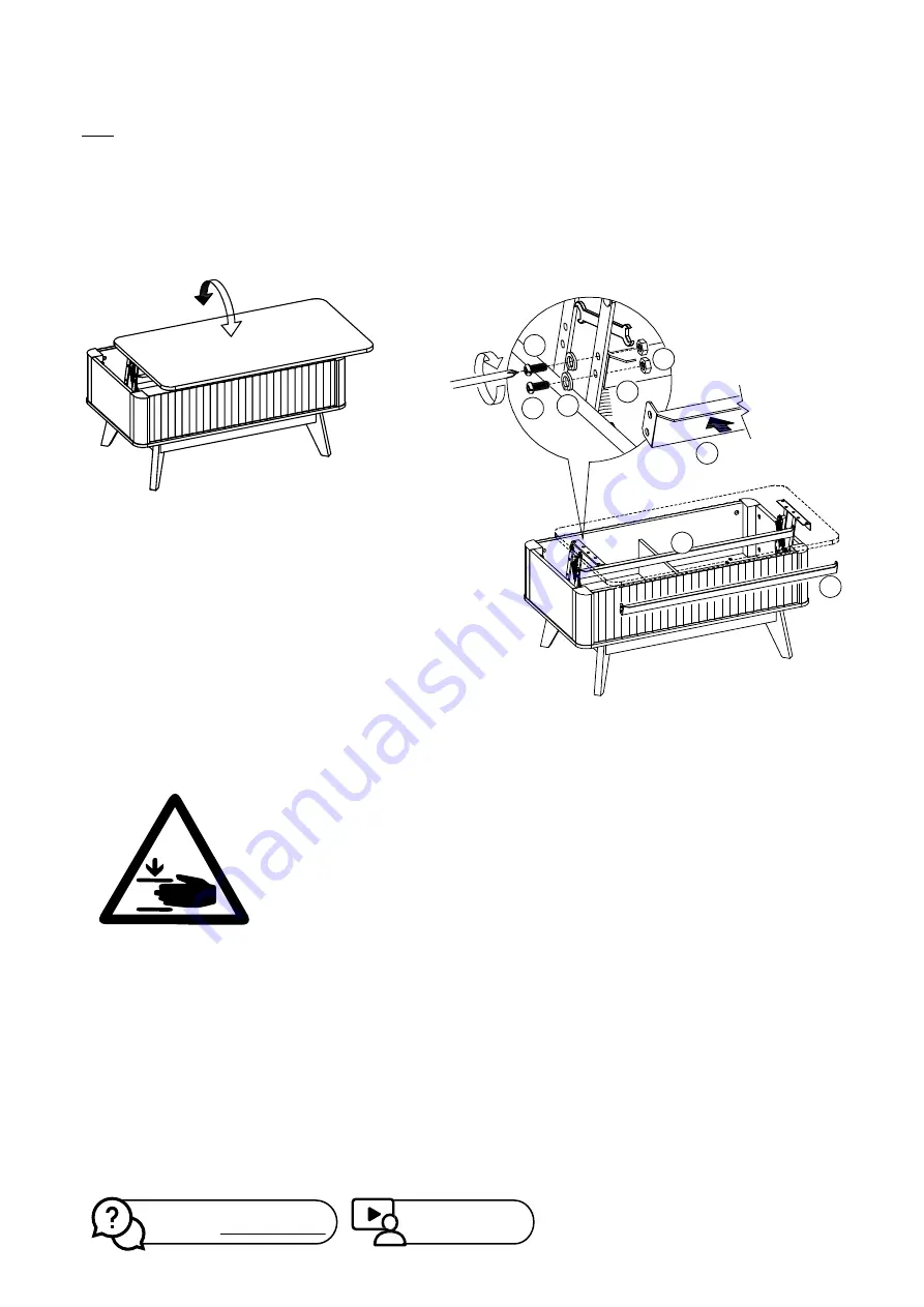 mopio BROOKLYN LIFT TOP COFFEE TABLE Assembly Instructions Manual Download Page 13