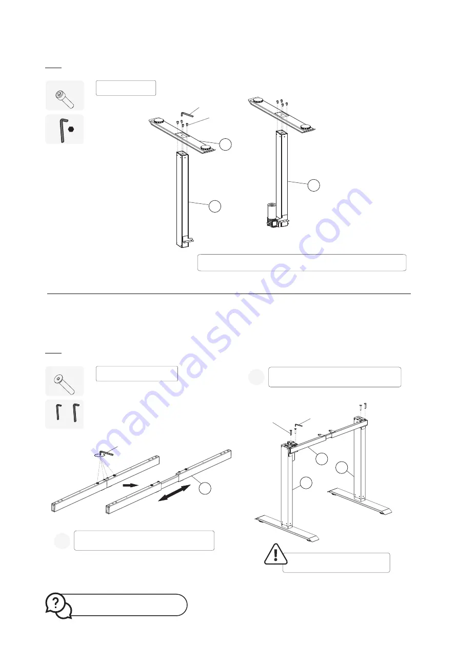 mopio Sterling Standing Desk Assembly Instructions Manual Download Page 6