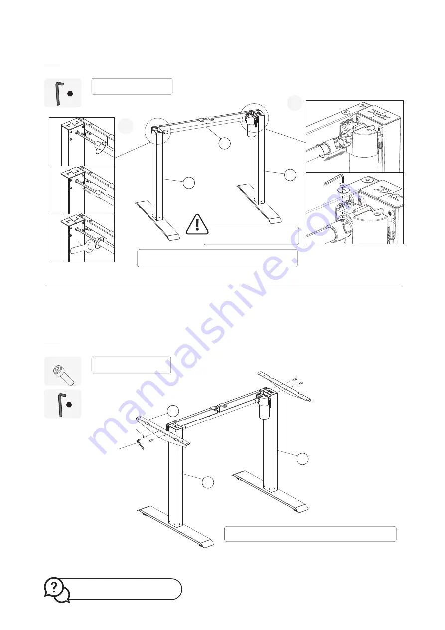 mopio Sterling Standing Desk Assembly Instructions Manual Download Page 7