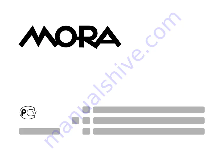 Mora KS 312 MW Manual Download Page 1