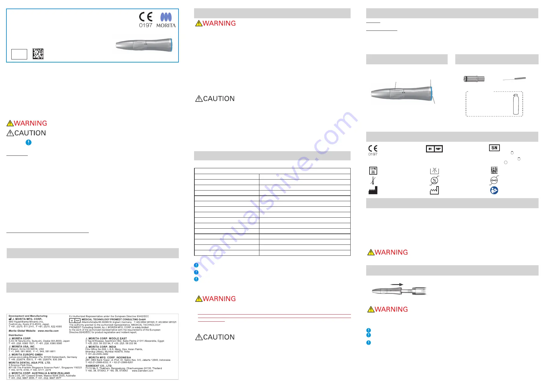 Morita TorqTech ST-DH Series Operating Instructions Download Page 1