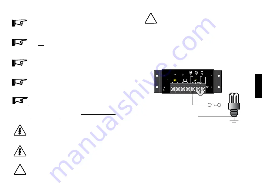 Morningstar SUNSAVER SS-10-12V Installation And Operation Manual Download Page 12