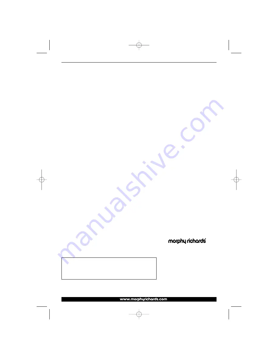 Morphy Richards 75263 User Manual Download Page 1