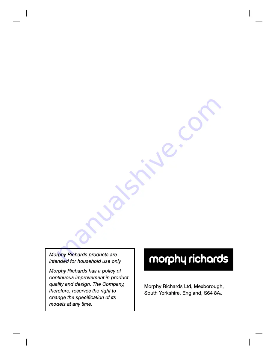 Morphy Richards HBCD SS Manual Download Page 6