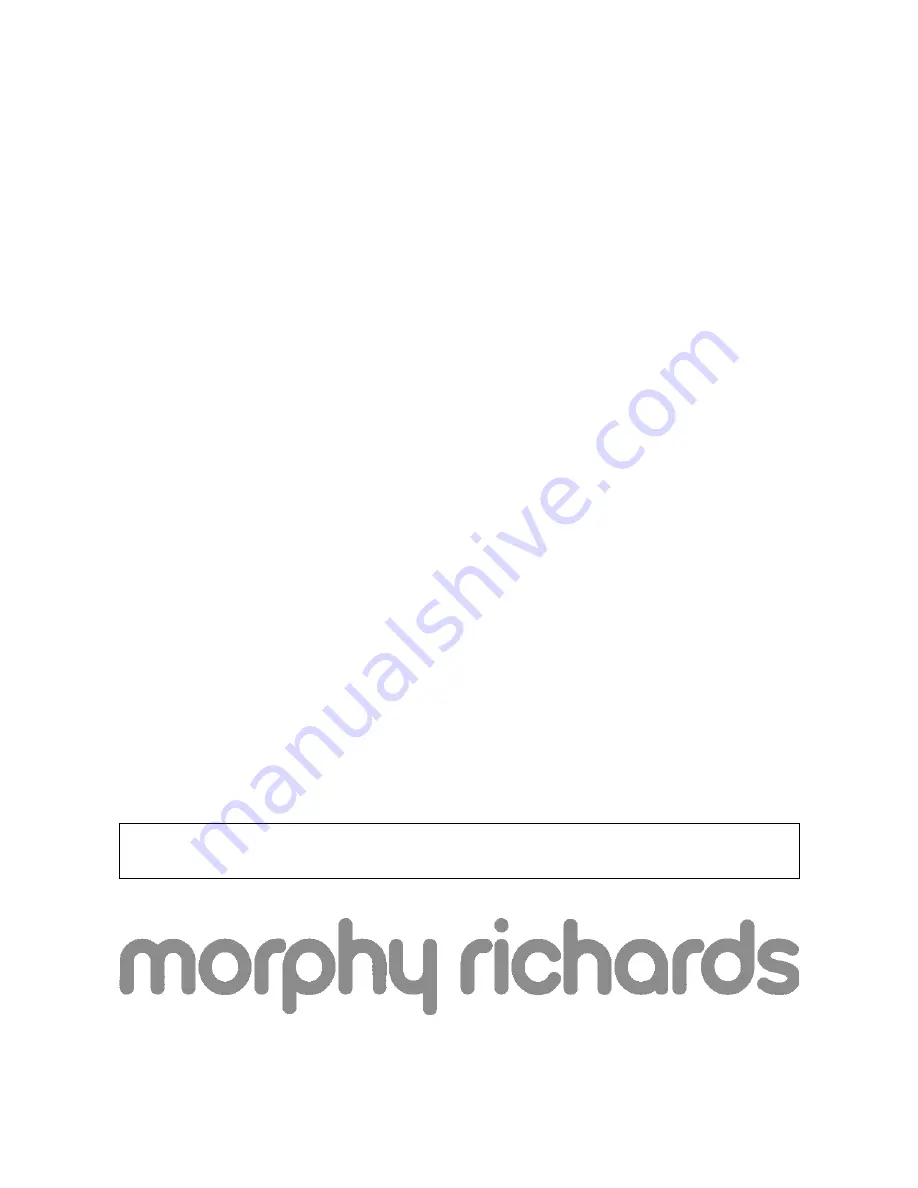 Morphy Richards IB48710 Instructions Manual Download Page 12