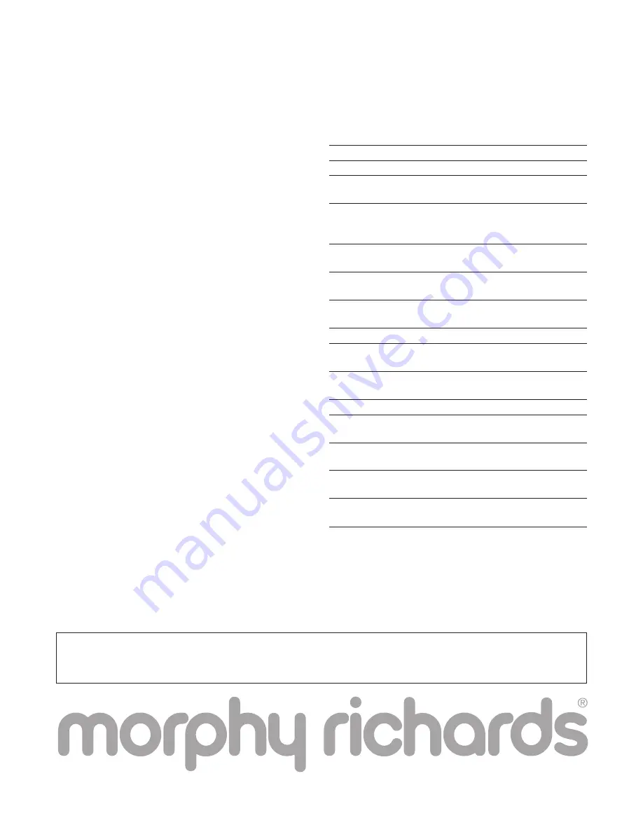 Morphy Richards IBFRYDAY Manual Download Page 8