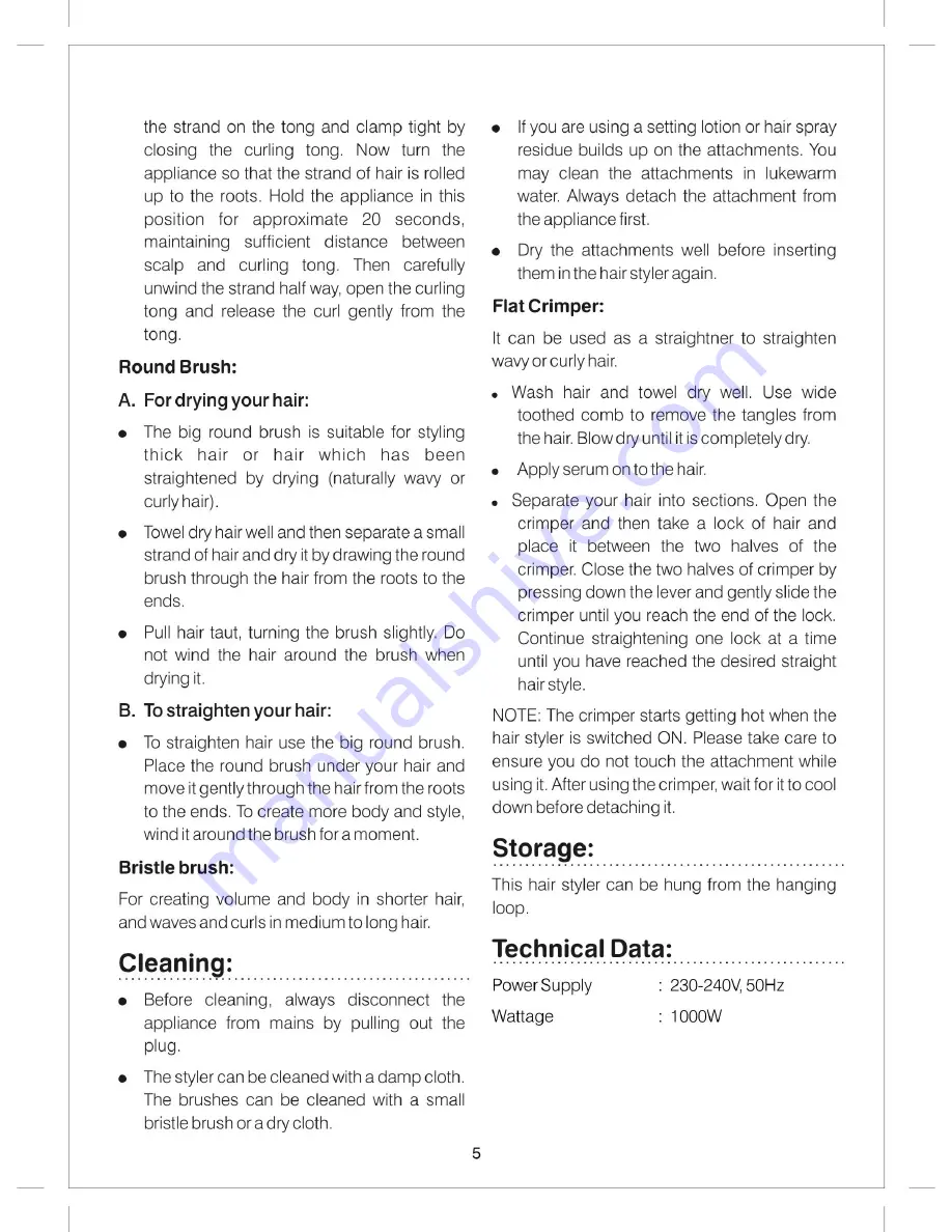 Morphy Richards Style Max Instructions Manual Download Page 5