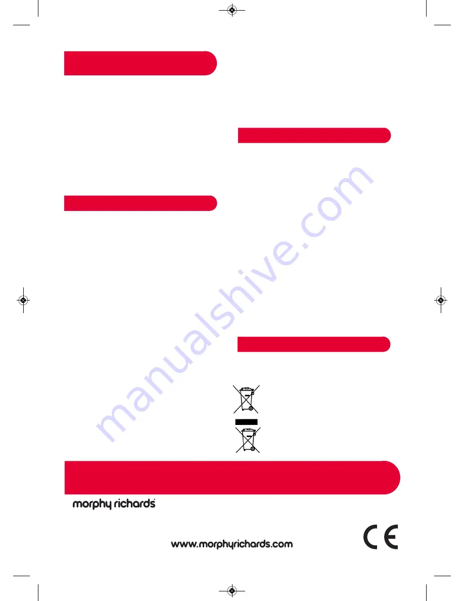 Morphy Richards SuperVac 732102 Instruction Book Download Page 12