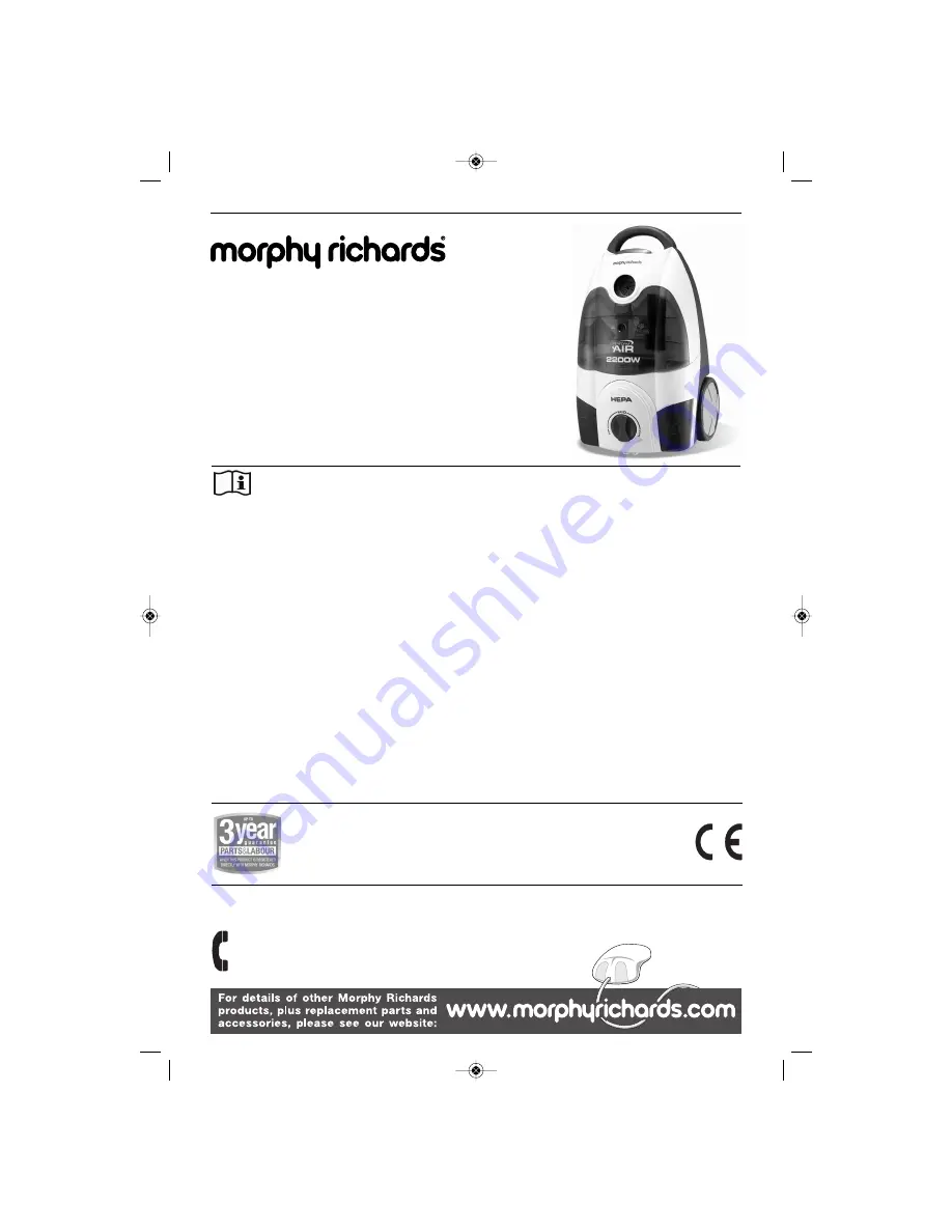 Morphy Richards VC70069 MUK Скачать руководство пользователя страница 1