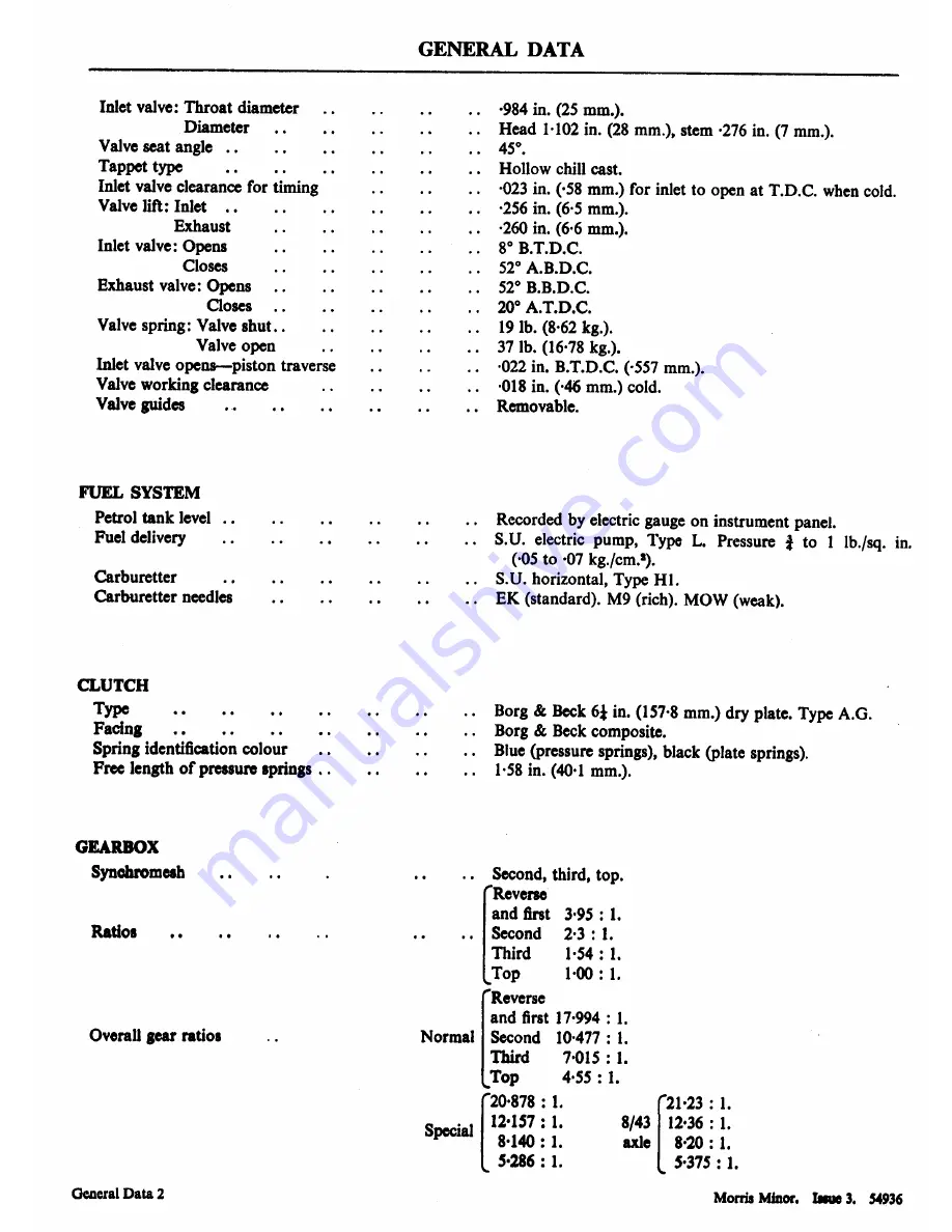 Morris Minor 1000 Workshop Manual Download Page 8