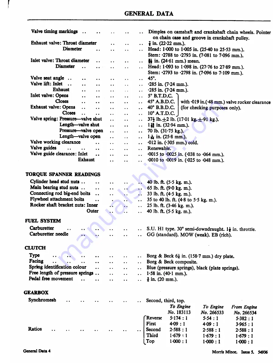 Morris Minor 1000 Workshop Manual Download Page 10