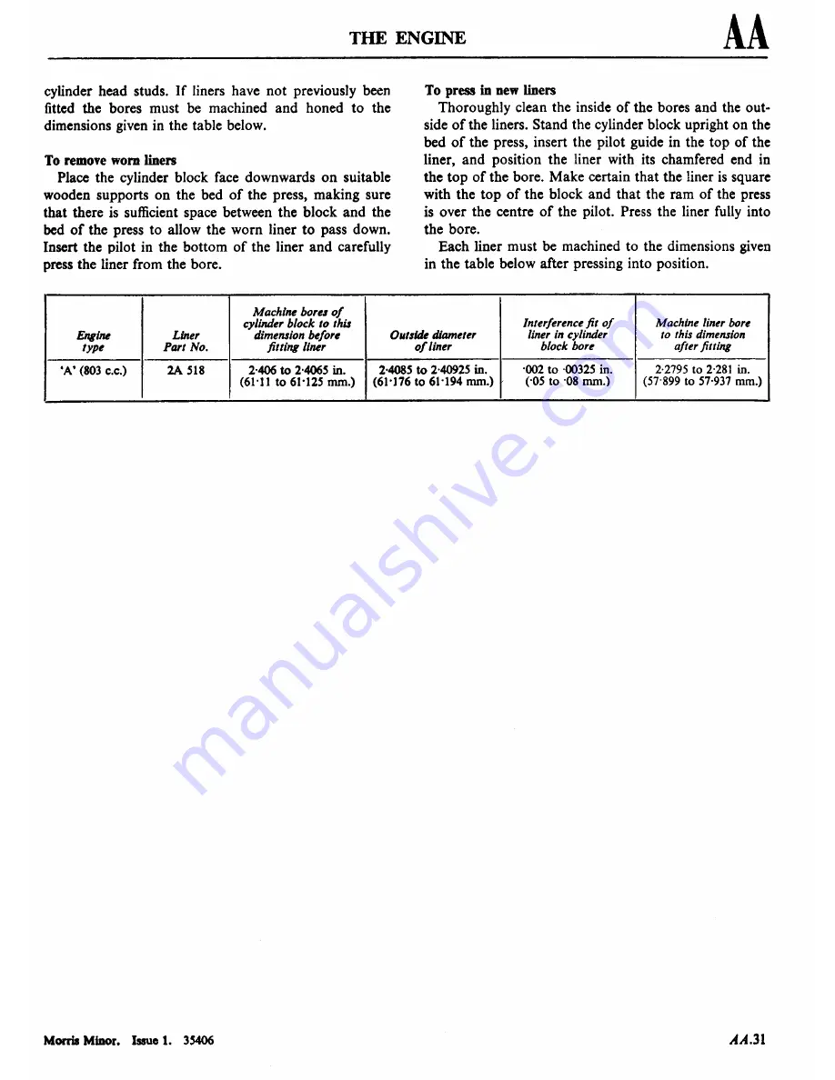 Morris Minor 1000 Workshop Manual Download Page 83