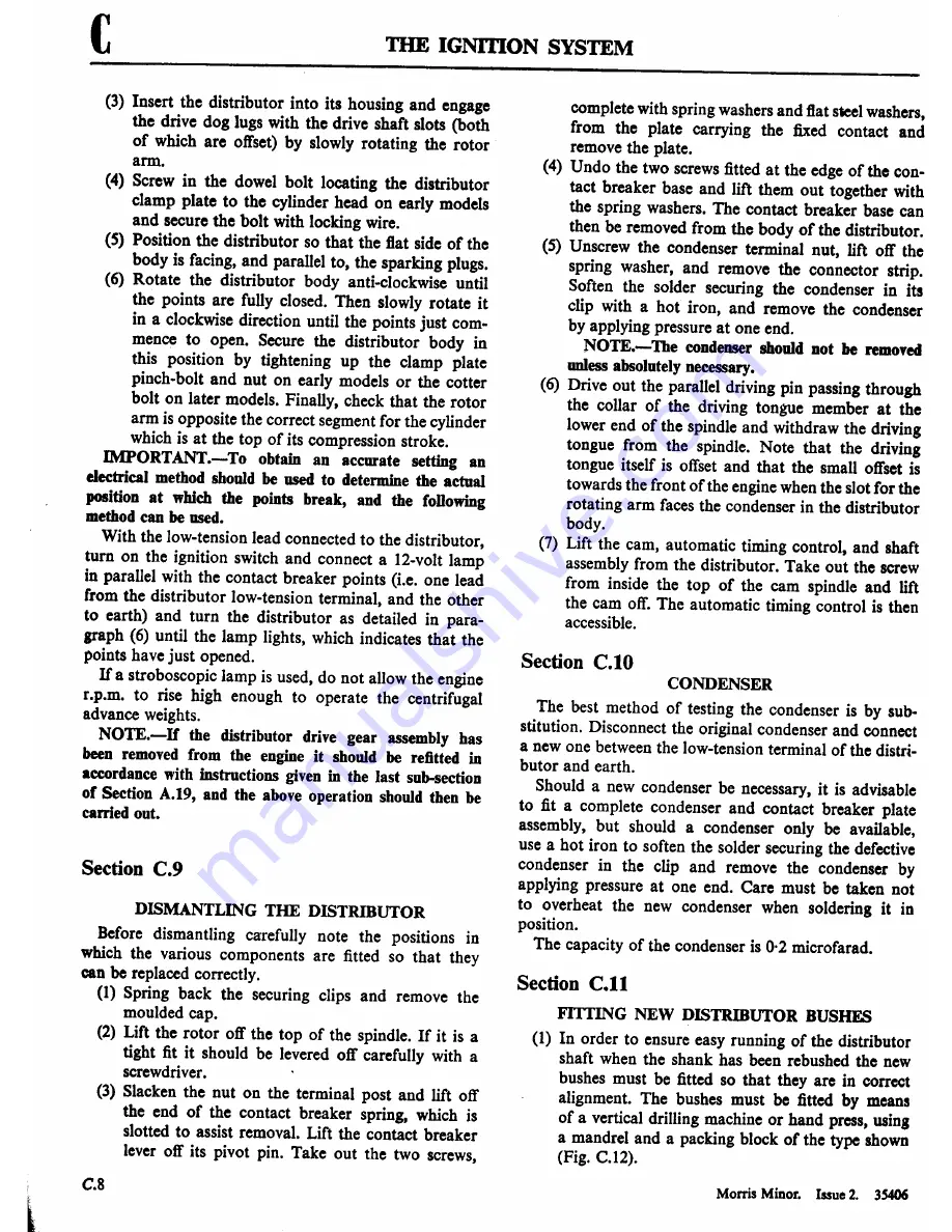 Morris Minor 1000 Workshop Manual Download Page 129