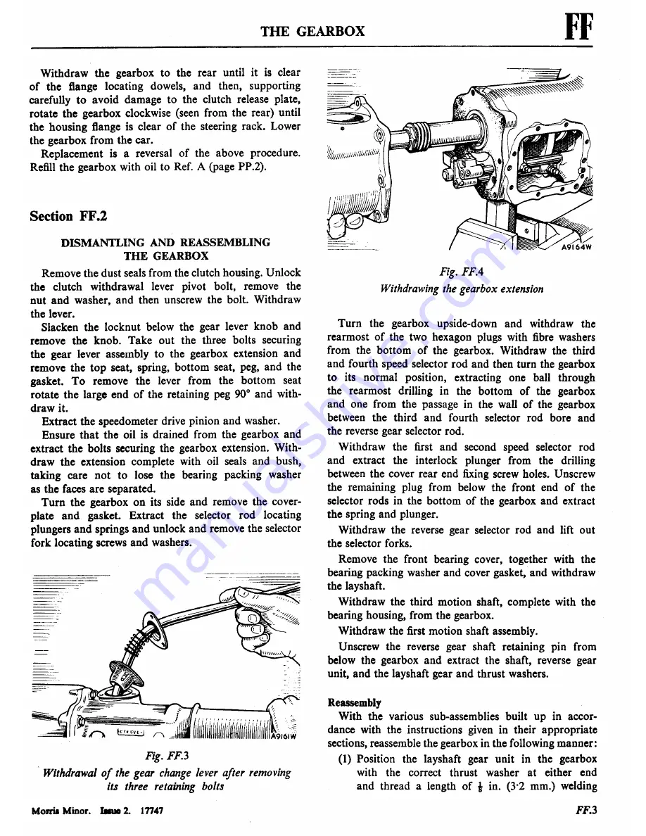 Morris Minor 1000 Workshop Manual Download Page 183