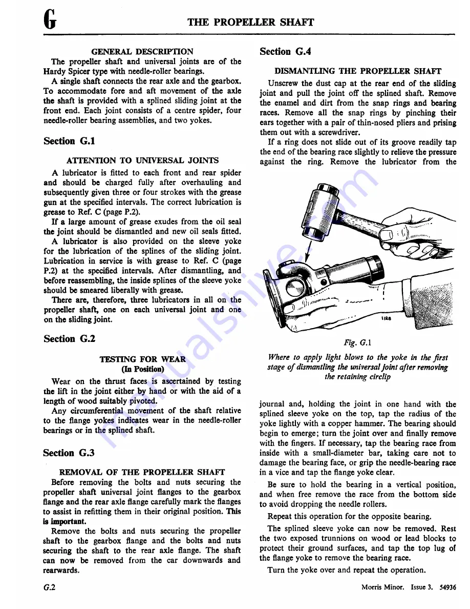 Morris Minor 1000 Workshop Manual Download Page 197