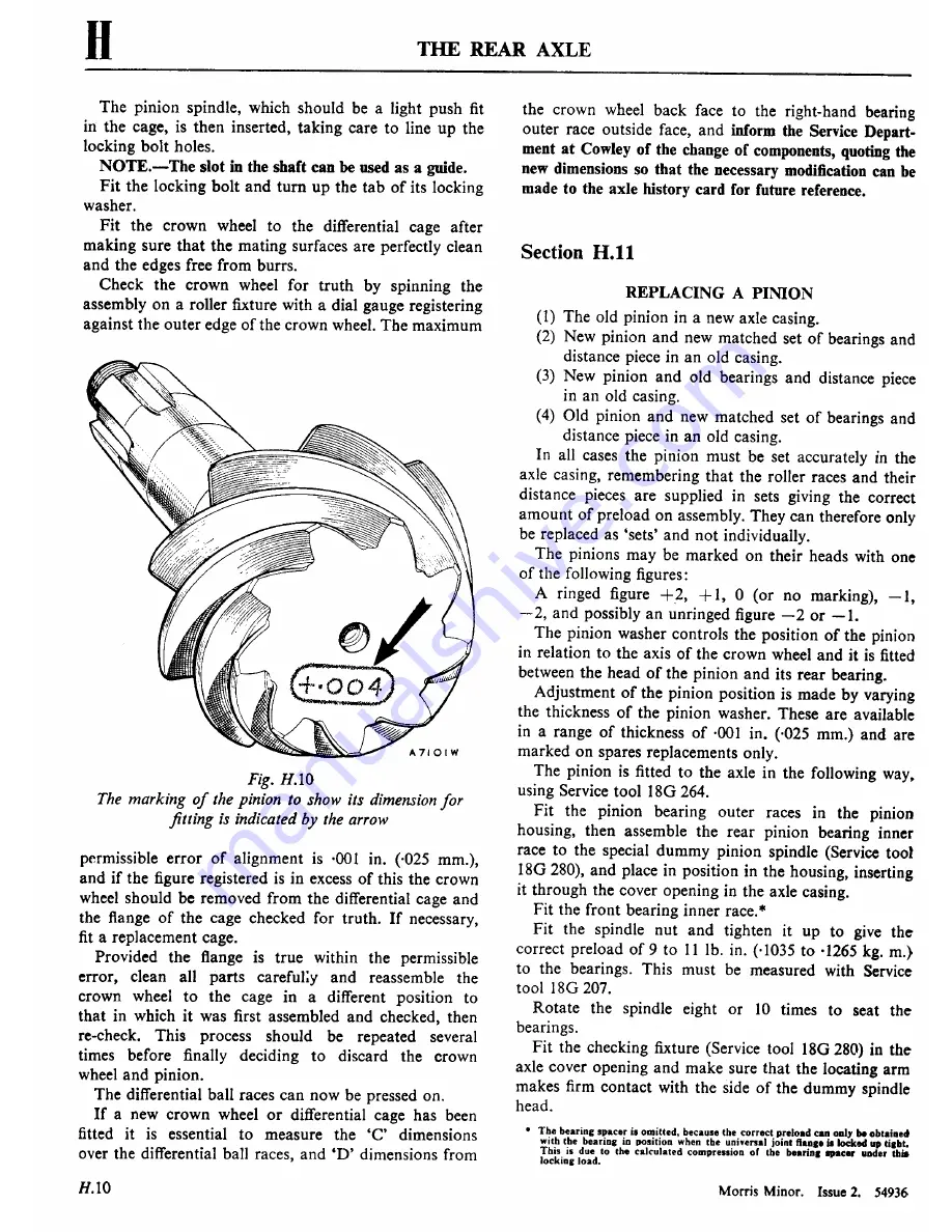 Morris Minor 1000 Workshop Manual Download Page 211