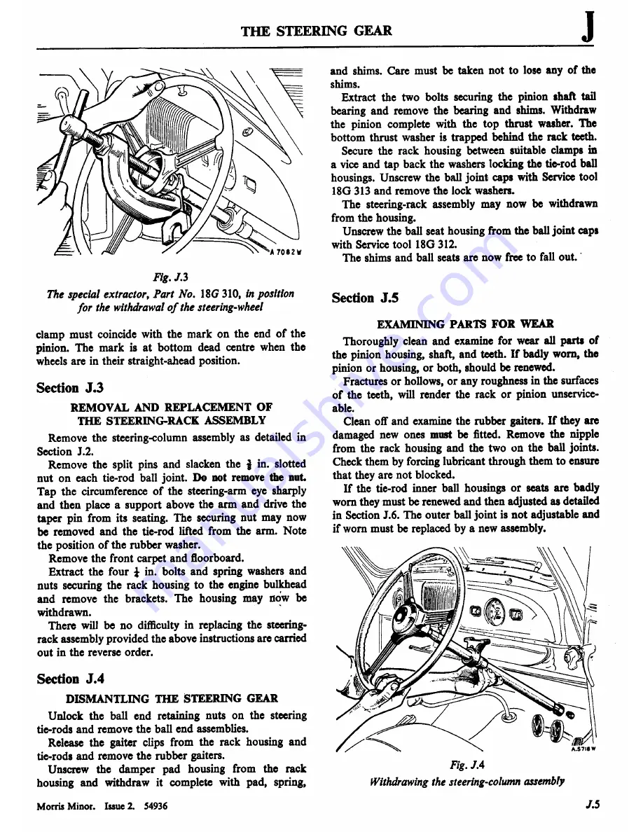 Morris Minor 1000 Workshop Manual Download Page 239